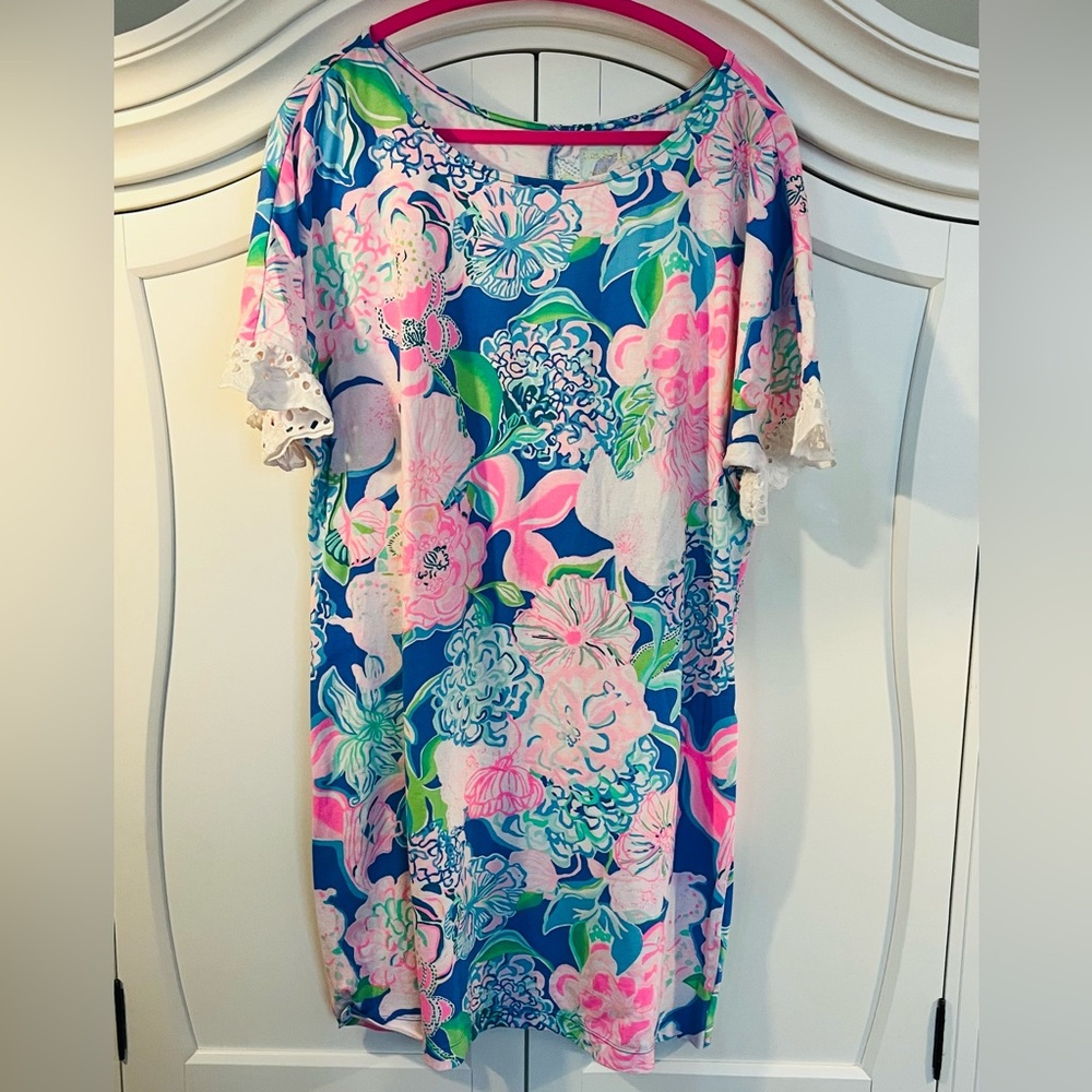 Lilly Pulitzer Helina T-shirt dress in “Peony For Your Thoughts" floral print - Picture 3 of 7